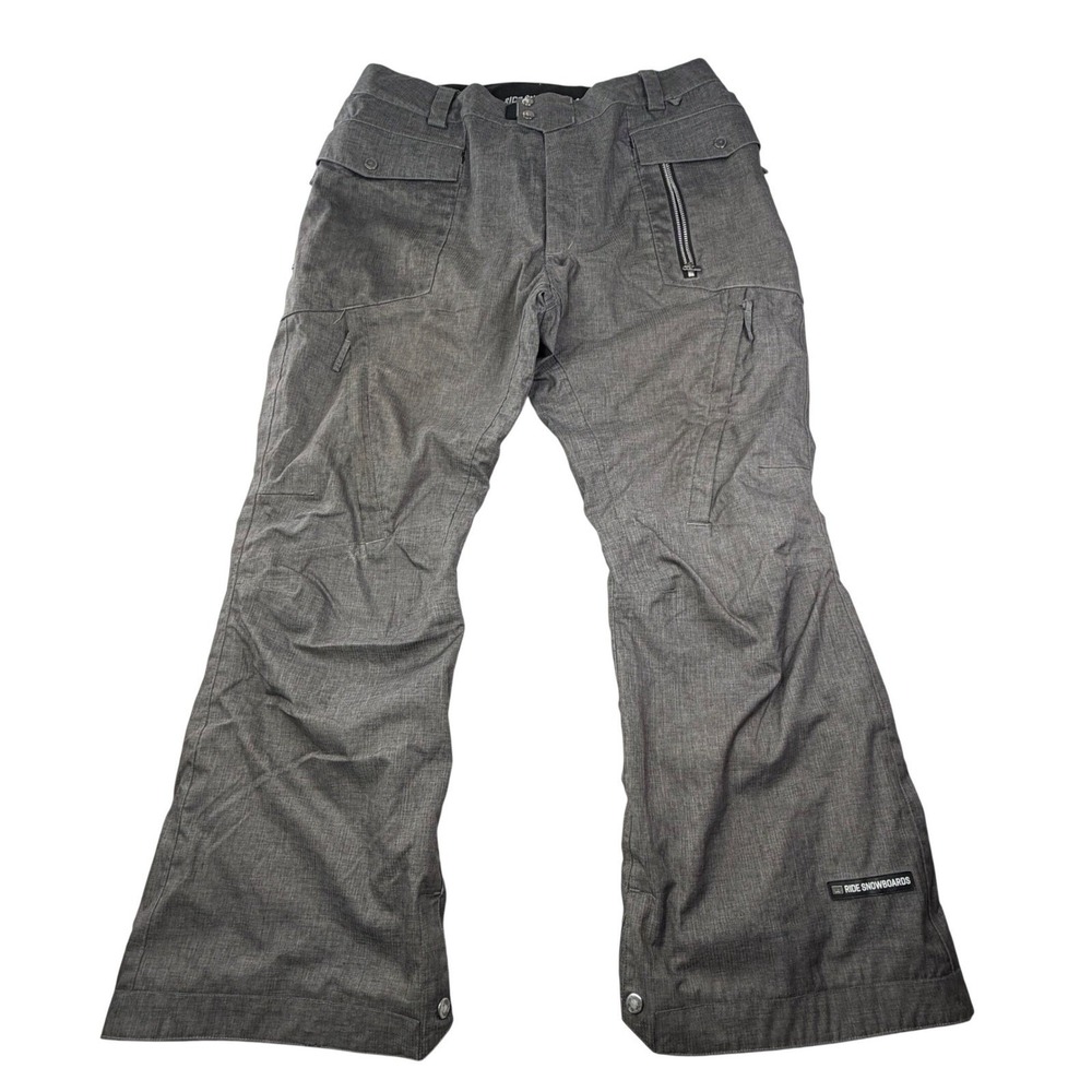 Ride Snowboards Polyester Pants Grey Waterproof Strata HD II Gorpcore Ski XL